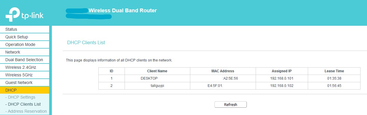 router admin panel