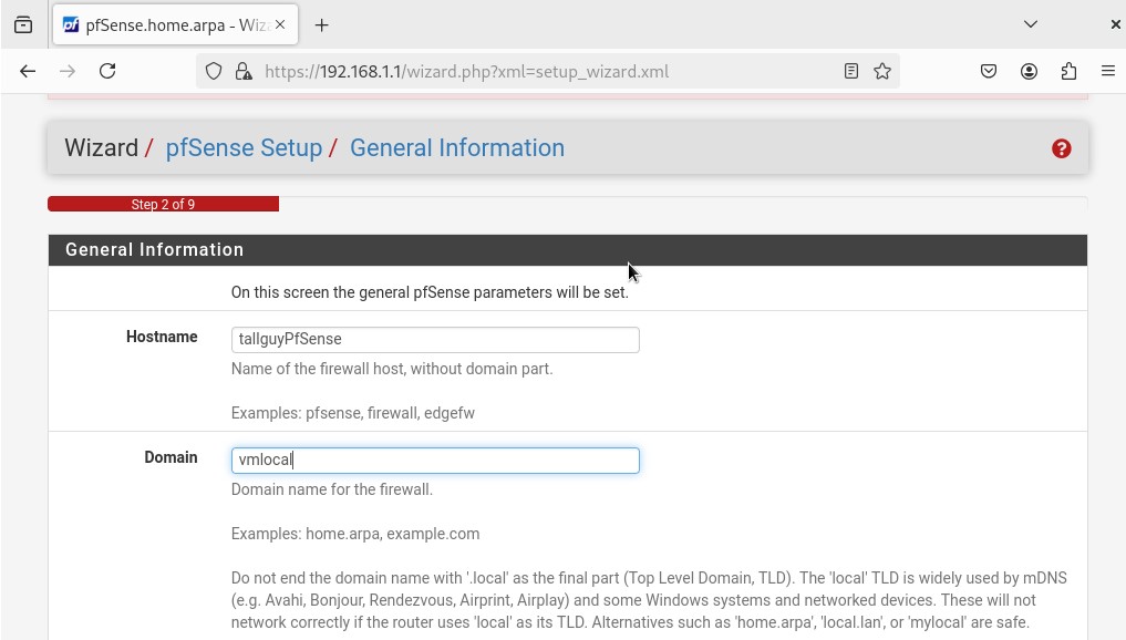 hostname and domain name picture